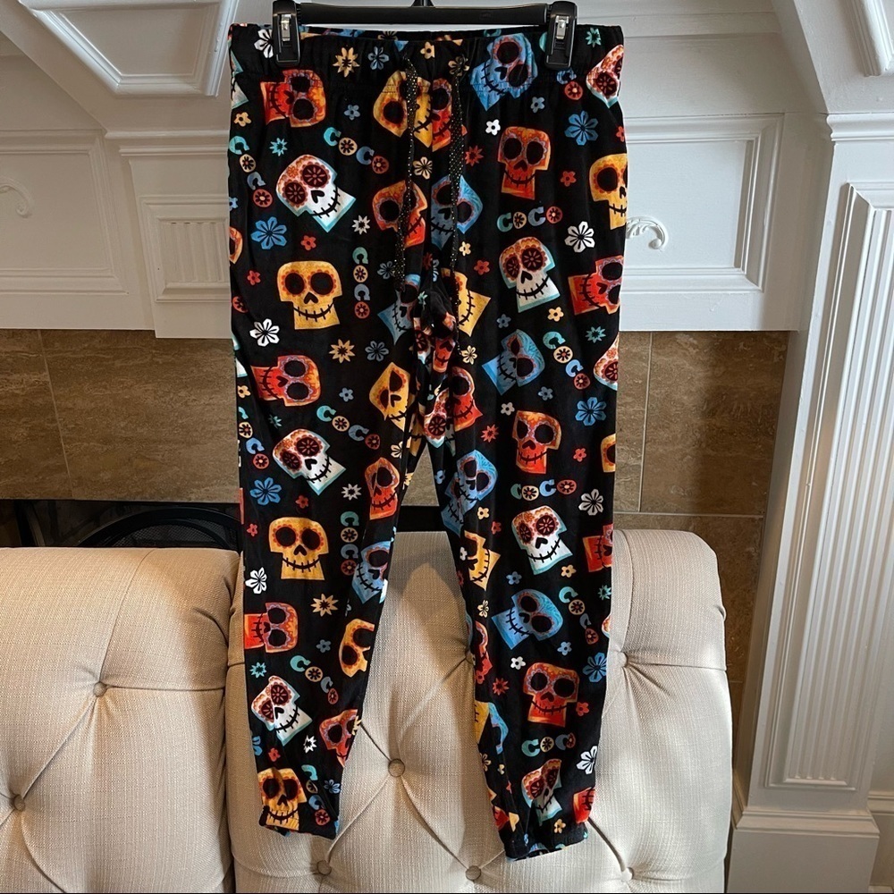 𝅺AQ: Coco Women's Plush Velvet Sleep Bottoms, Black Sz M